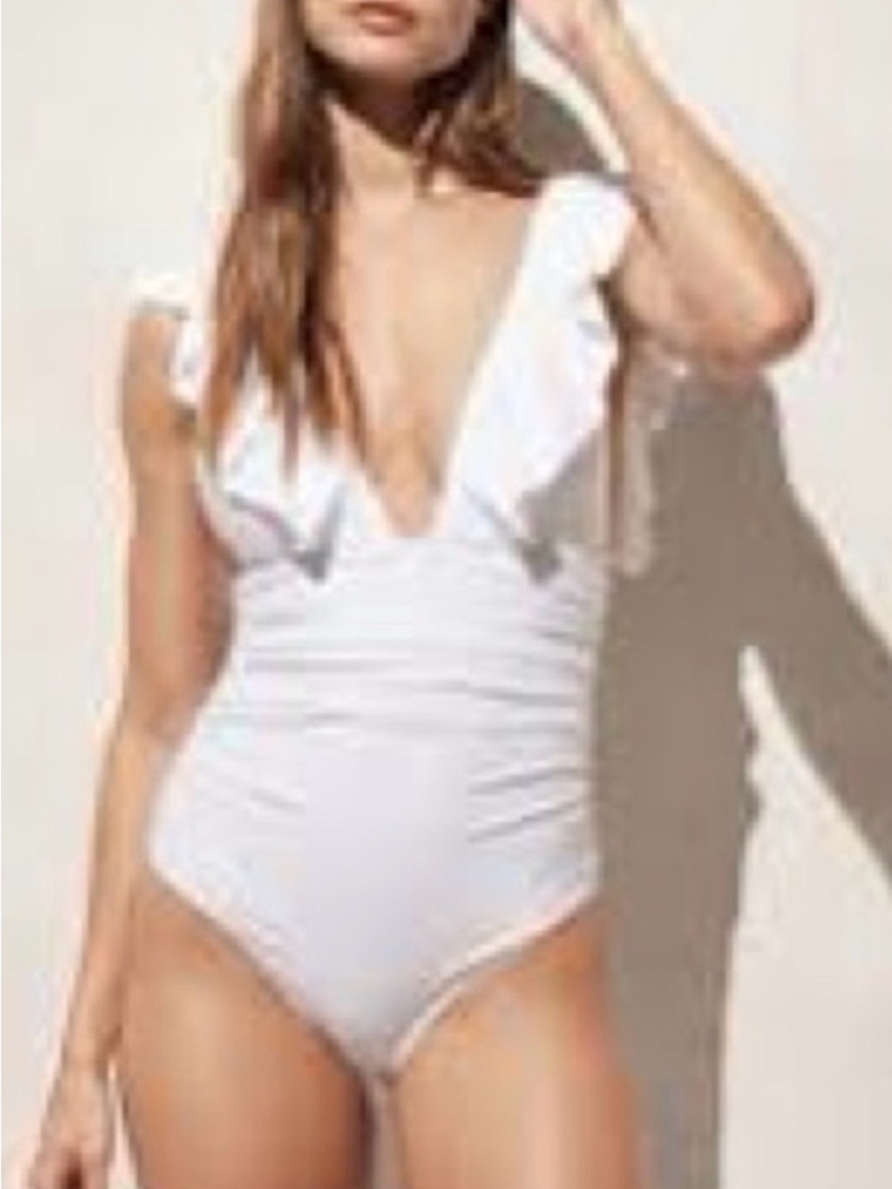 White J. Crew Ruffle One-Piece Swimsuit re-imagined NWT Sz 10